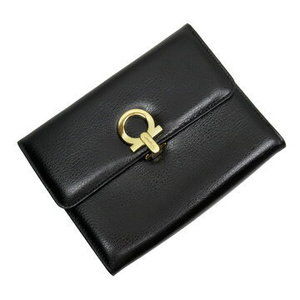 Salvatore Ferragamo Leather Pouch Black